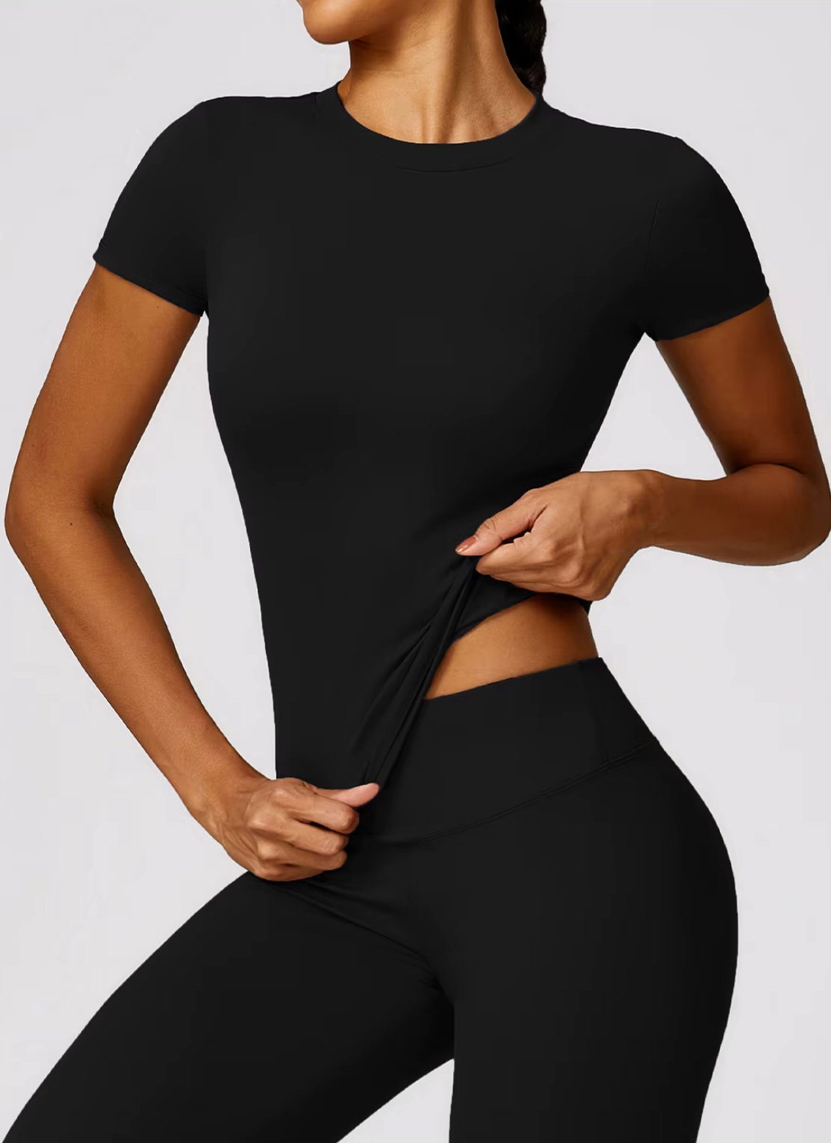 Aero Tight Short Sleeve Top - Black