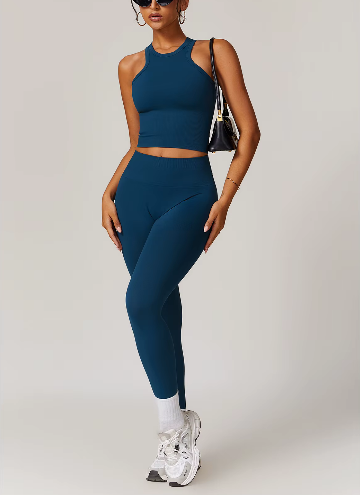 Axis High-Waist Seamless Leggings - Deep Navy
