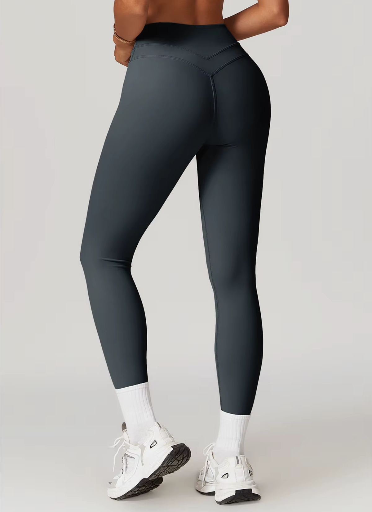 Studio Double Waistseam Leggings - Deep Slate