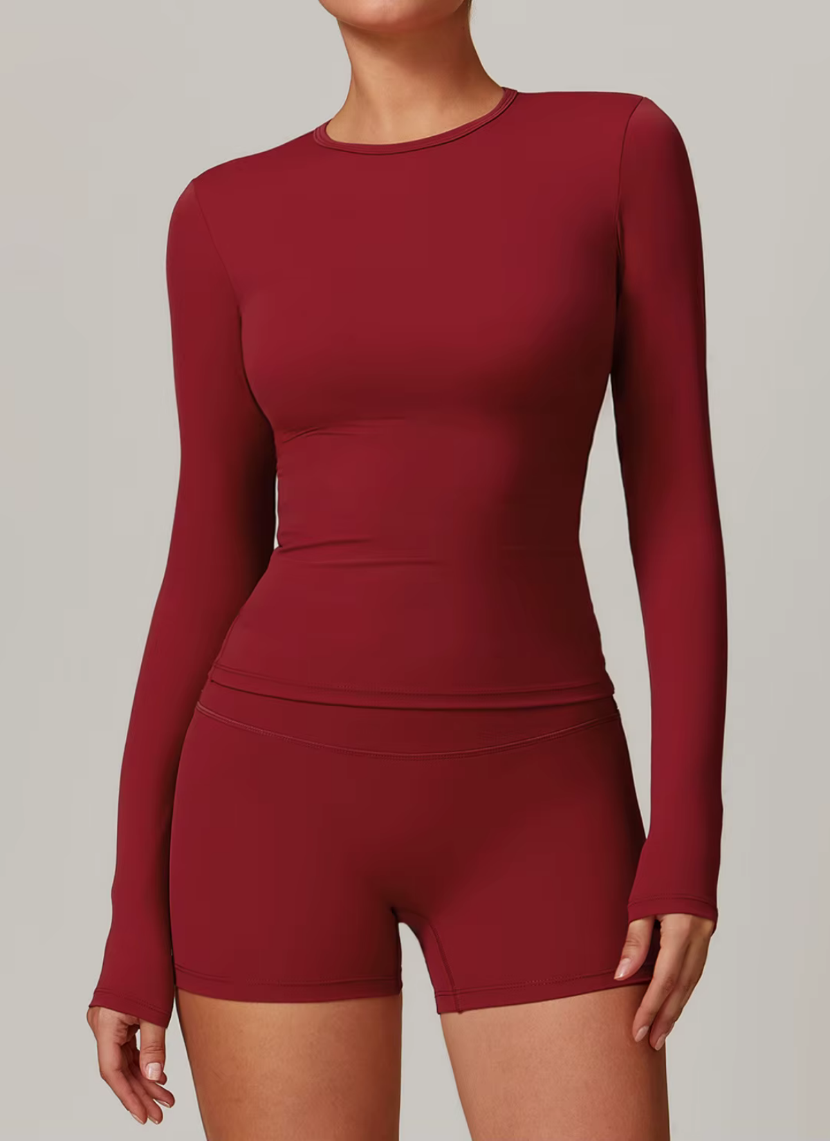 Aero Long Sleeve Top - Berry Red