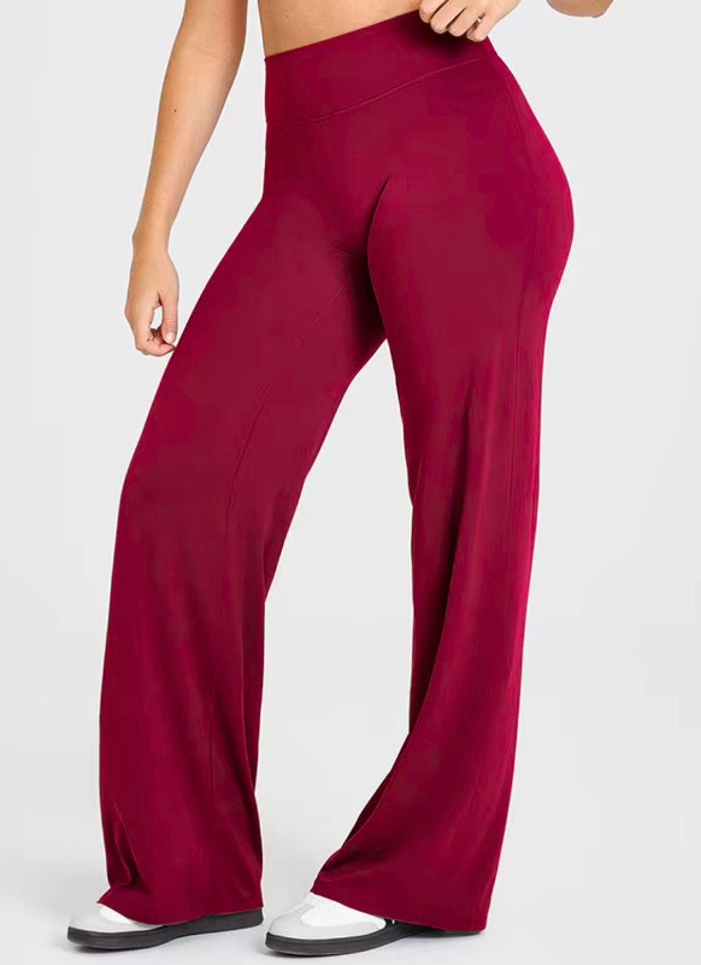 Aero High-Waist Flared Leggings - Berry Red