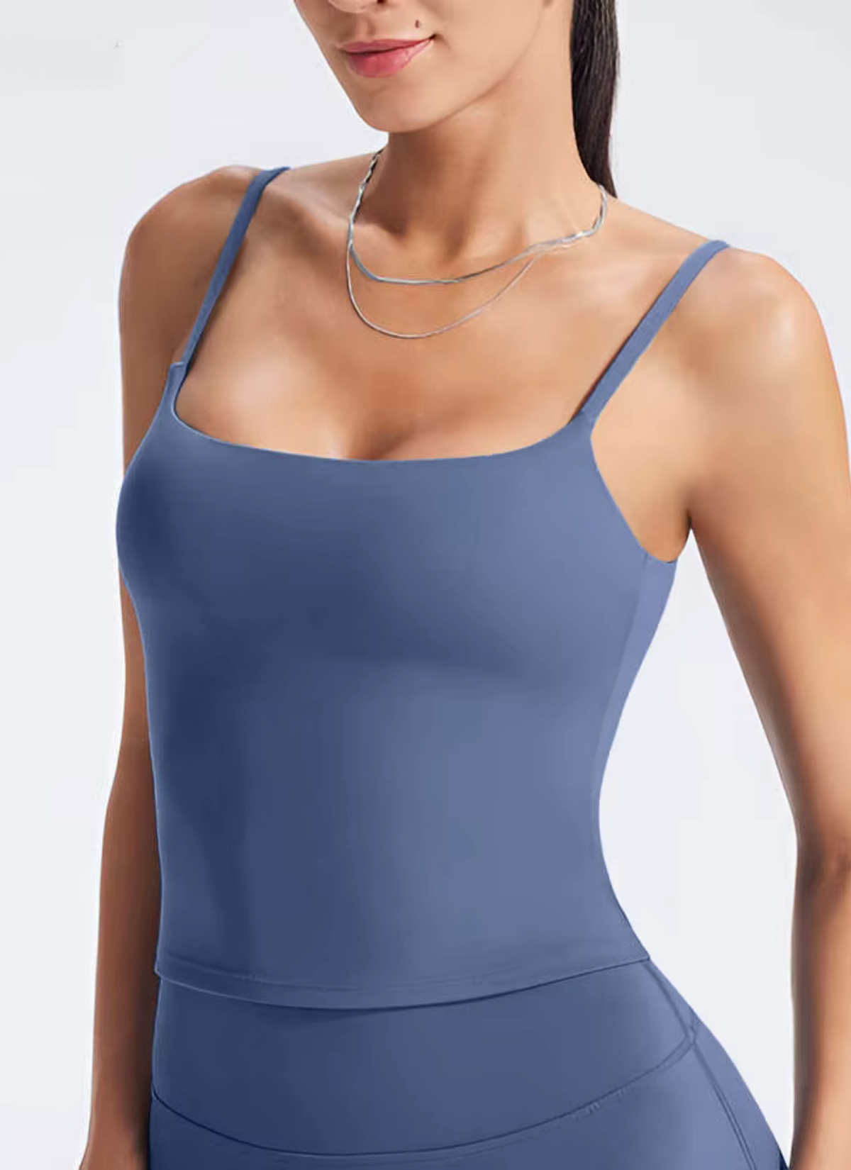 Aero Square Sports Bra - Slate Blue