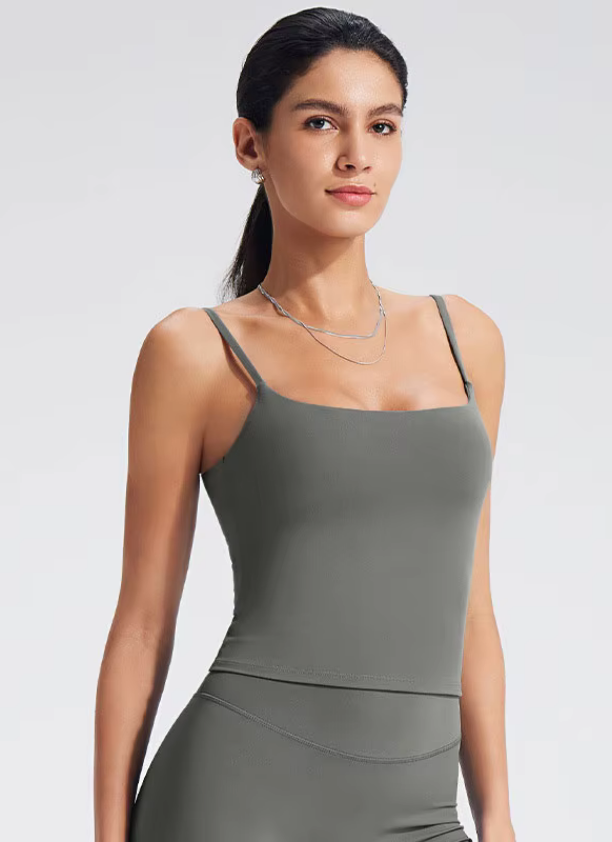 Aero Square Sports Bra - Charcoal Grey