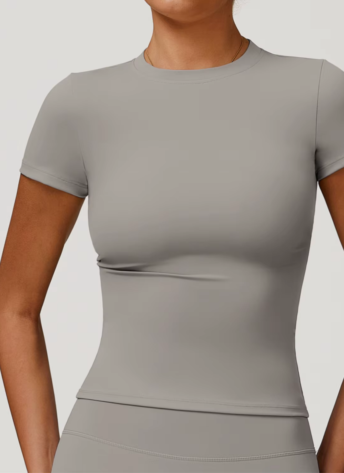 Aero Tight Short Sleeve Top - Stone