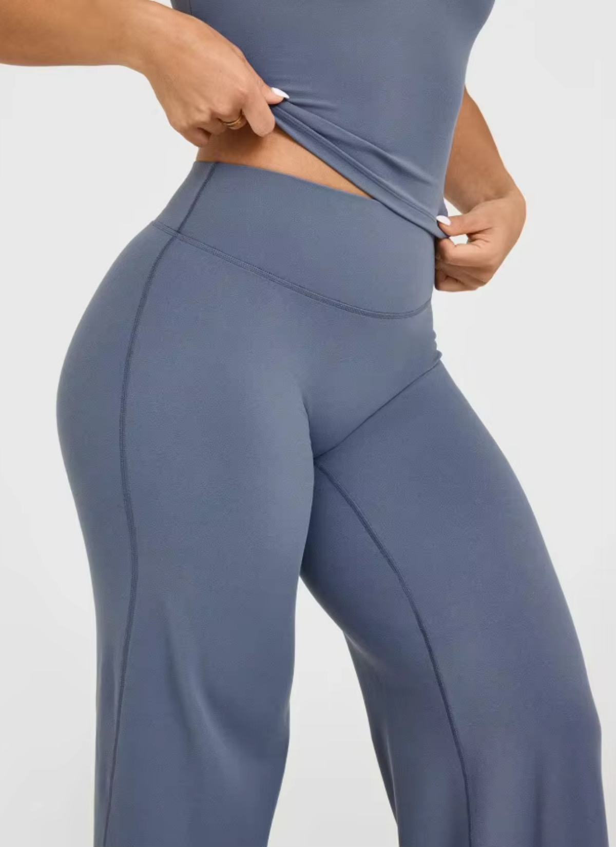 Aero High-Waist Flared Leggings - Slate Blue