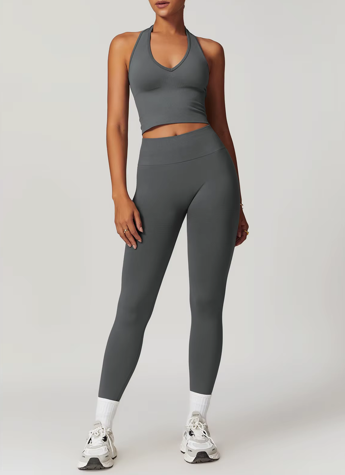 Axis High-Waist Seamless Leggings - Charcoal Grey