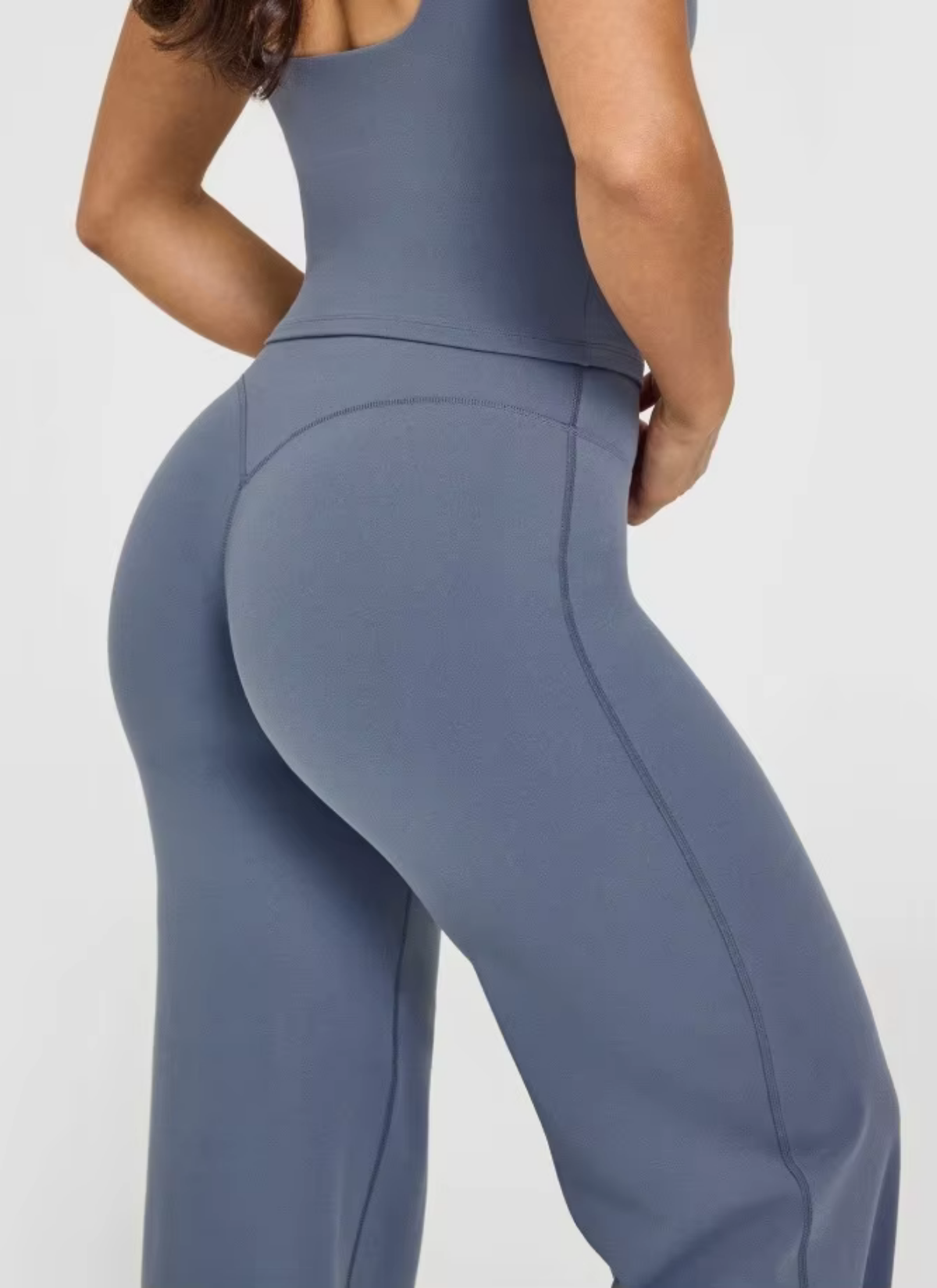 Aero High-Waist Flared Leggings - Slate Blue