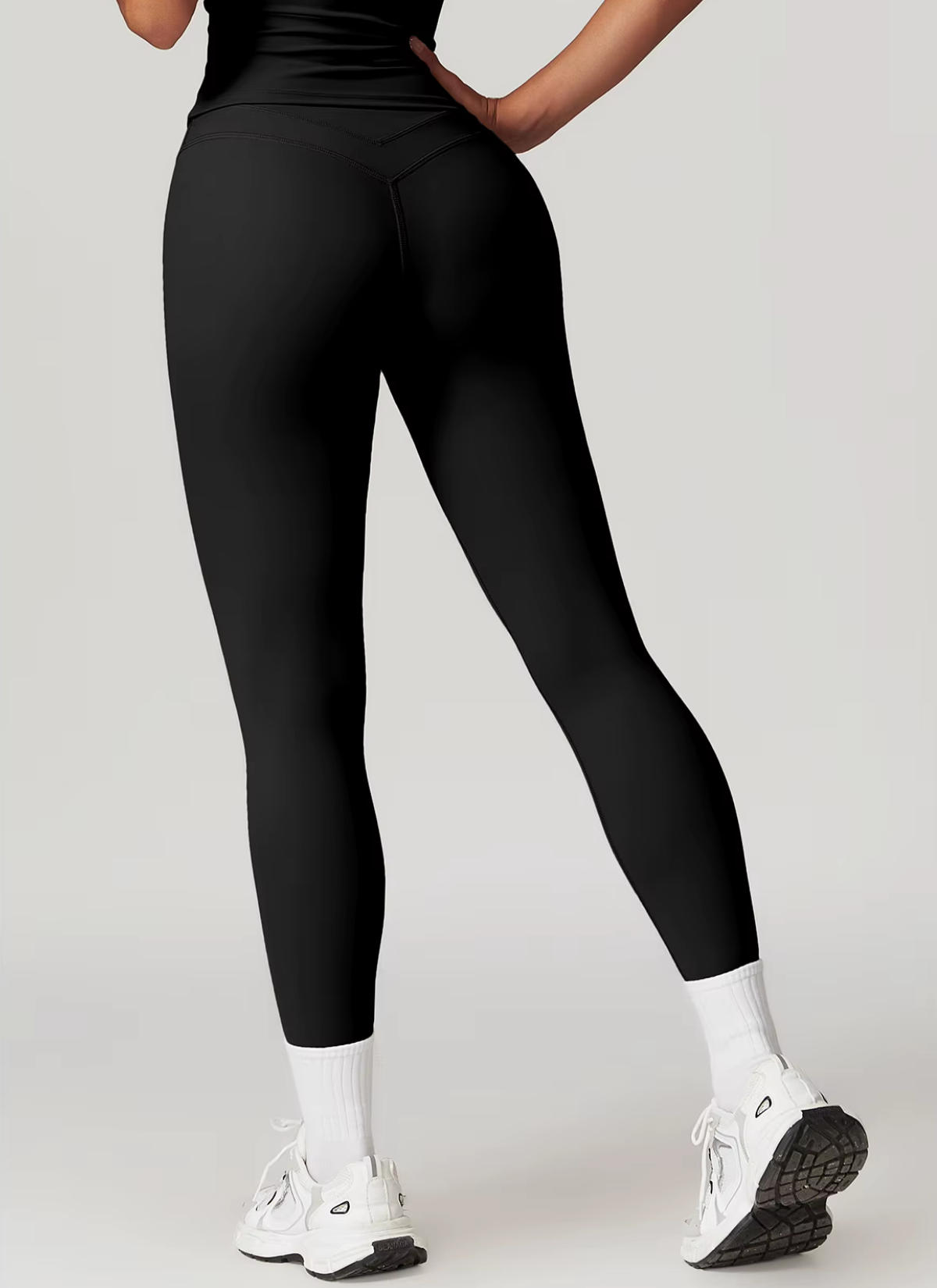 Studio Double Waistseam Leggings - Black